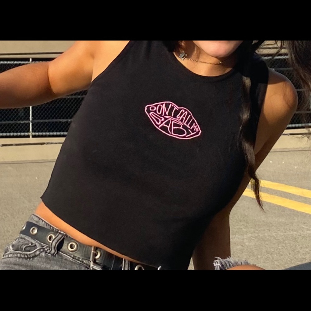 Brandy Melville Don’t Call Me Baby Muscle Tee